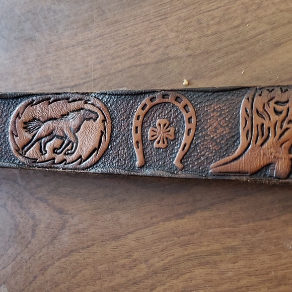 Leather Cowboy belt - Picture 2 of 5